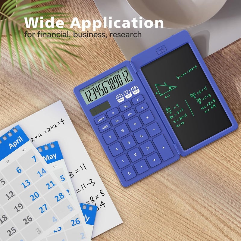 ROATEE Desk Calculator with Erasable LCD Notepad Calculators Desktop Basic Calculators for Middle School Cute Pocket Solar Calculator Office Desk Accessories Supplies Home Office Essential Big Button - Image 5